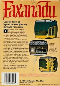 Faxanadu (European Version) Box Art