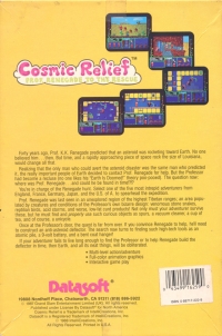 Cosmic Relief:  Prof. Renegade to the Rescue Box Art