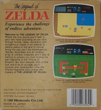 Legend of Zelda, The (European Version / grey Seal) Box Art