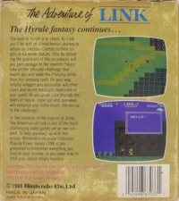 Zelda II: The Adventure of Link (European Version / white oval Seal) Box Art