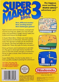 Super Mario Bros. 3 (European Version) Box Art