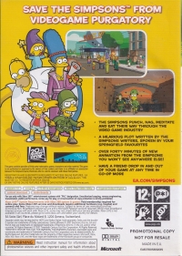 Simpsons Game, The (Not for Resale) Box Art