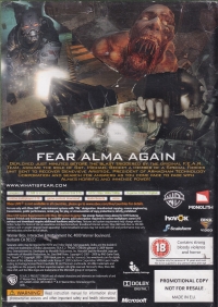 F.E.A.R. 2: Project Origin (Not for Resale) Box Art