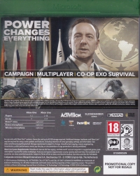 Call of Duty: Advanced Warfare (Not for Resale) Box Art