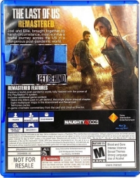 Last of Us Remastered, The (Not for Resale) Box Art