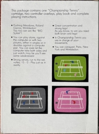 Championship Tennis Box Art