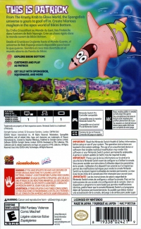 SpongeBob SquarePants: The Patrick Star Game Box Art