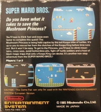 Super Mario Bros. (European Version / 3 screw FRG cart) Box Art