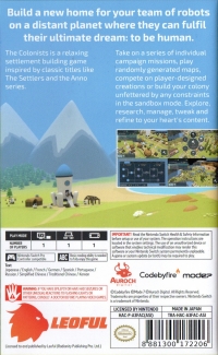 Colonists, The Box Art