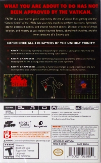 Faith: The Unholy Trinity (version 1.5.0 software) Box Art