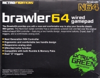 Retro Fighters Brawler64 Wired Gamepad - Extreme Green Limited Edition Box Art