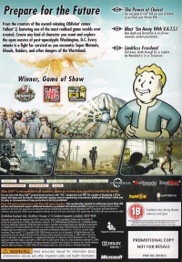 Fallout 3 (Not for Resale) Box Art