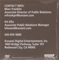 Konami Electronic Press Kit 2006 Box Art