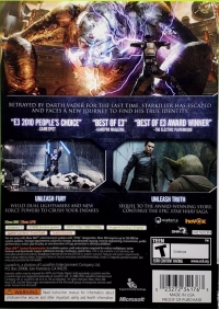 Star Wars: The Force Unleashed II - Platinum Hits Box Art