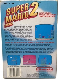 Super Mario Bros. 2 (two Nintendo Seals) Box Art