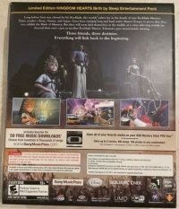 Sony PlayStation Portable PSP-3001 XMS - Kingdom Hearts Birth By Sleep - Limited Edition Entertainment Pack Box Art