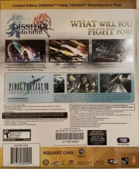 Sony PlayStation Portable PSP-3001 XMS - Dissidia Final Fantasy - Limited Edition Entertainment Pack Box Art