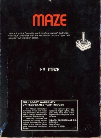 Maze (4975112 / text label cartridge) Box Art