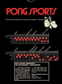 Pong Sports (Contains One Cartridge / Telegame Cartridge) Box Art