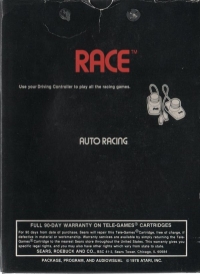 Race (Contains One Cartridge / 1978) Box Art