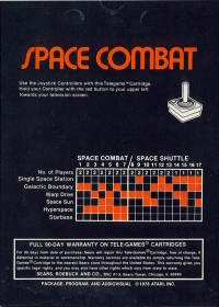 Space Combat (1978) Box Art