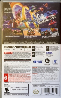 Sonic Racing: CrossWorlds Box Art