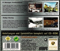 2 in 1 Pack: F1 Manager Professional / Rallye Racing 97 Box Art