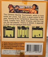 Kung-Fu Fighter (Unisyn Electronics Corp.) Box Art