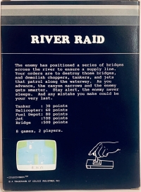 River Raid (blue box) Box Art