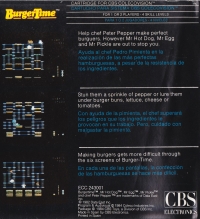 BurgerTime [ES] Box Art
