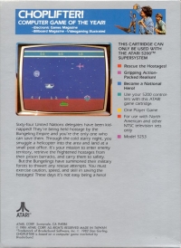 Choplifter! (Atari Corp.) Box Art