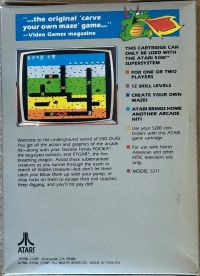 Dig Dug (Atari Corp.) Box Art