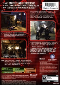 Tom Clancy's Rainbow Six 3 (Made in Singapore) Box Art
