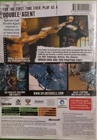 Tom Clancy's Splinter Cell: Double Agent Box Art
