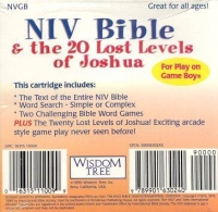 NIV Bible & The 20 Lost Levels of Joshua Box Art