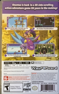 Shantae Advance: Risky Revolution (LRS290-CON-CVR) Box Art
