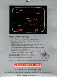 Space Attack Box Art