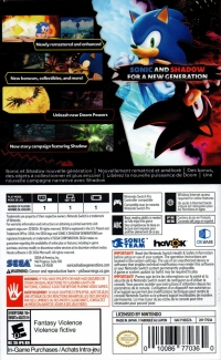 Sonic x Shadow Generations Box Art