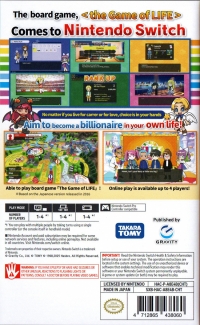 Game of Life for Nintendo Switch, The Box Art