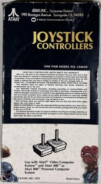 Atari Joystick Controllers Box Art