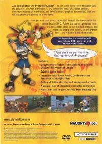 Jak and Daxter: The Precursor Legacy DVD (DVD) Box Art
