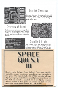 Tony Servera's Hintdisk & Gaming Aids: Space Quest III Box Art