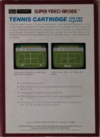 Tennis (Super Video Arcade) Box Art
