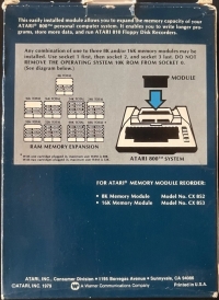 Atari 800 16K Memory Module Box Art