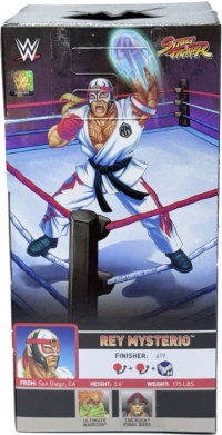 Mattel WWE x Street Fighter: Rey Mysterio as Ryu Box Art