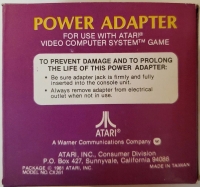 Atari Power Adapter Box Art