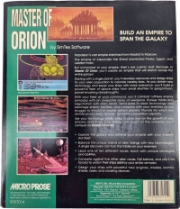 Master of Orion (Strategy Game of the Year) Box Art