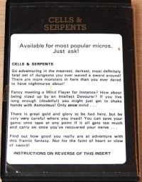 Cells & Serpents Box Art