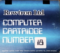 Rowtron T.C.S. Cartridge No18: Flag Capture / Memory Match Box Art