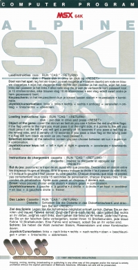 Alpine Ski (Methodic Solutions / disk) Box Art